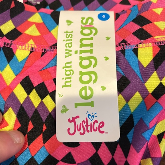 Justice - High Waist Leggings Size 6 - Picture 5 of 5